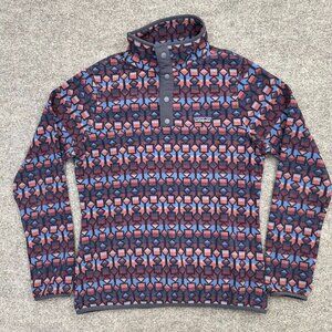 Patagonia Synchilla Snap T Womens Fleeve Pullover Small Geometric Colorful